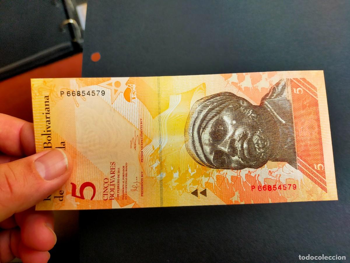 Medallas hist&oacute;ricas: BILLETE DE 5 CINCO BOLIVARES 3 FEBRERO 2011 REPUBLICA VENEZUELA EXCEPCIONAL CONSERVACION