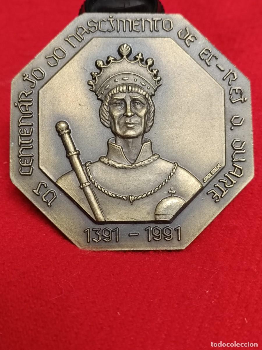 Medallas hist&oacute;ricas: Medalla bronce de Portugal, VI aniv. del nacimiento del rey Duarte, 1391-1991. Firmada: Jorge Cohelo