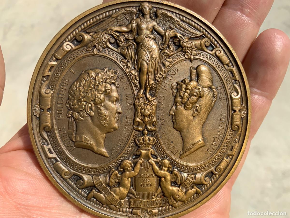 Medallas hist&oacute;ricas: Medalla Francesa visita de Louis Philippe y Marie Amelie, casa de la moneda 1833, 229gr, 75mm.