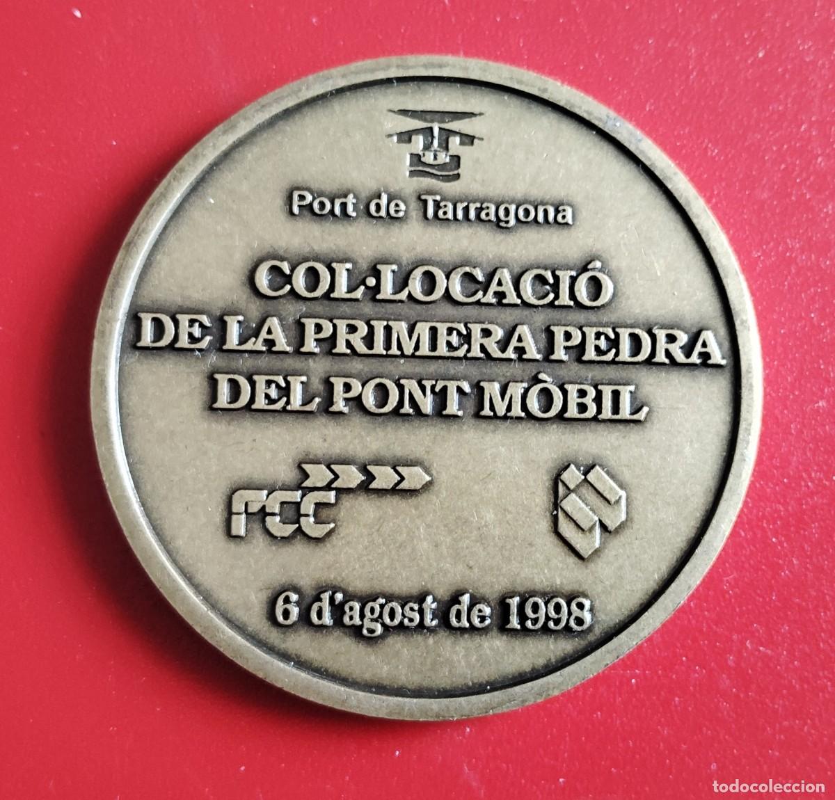 Medallas hist&oacute;ricas: PUENTE MOVIL DEL PUERTO DE TARRAGONA.1998. ENVIO CERTIFICADO INCLUIDO .