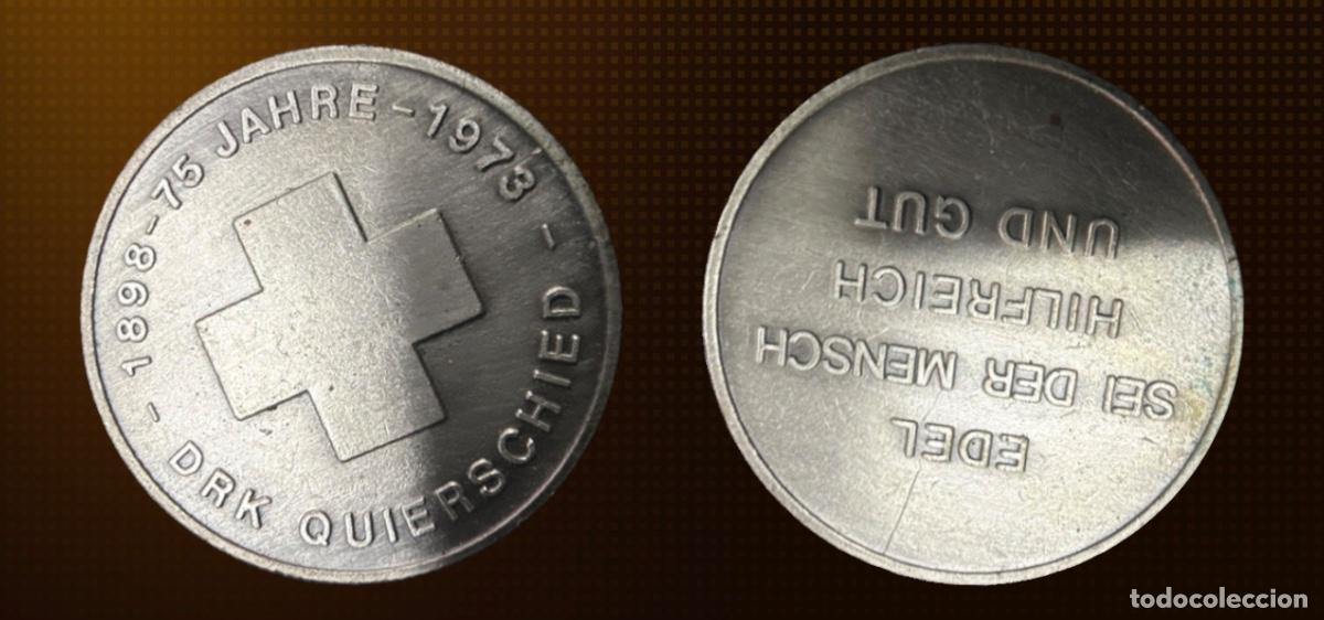 Medallas hist&oacute;ricas: MEDALLA ALEMANA CRUZ ROJA DRK QUIERSCHIED 1898-1973 &middot; 75 ANIVERSARIO &middot; TOKEN VINTAGE