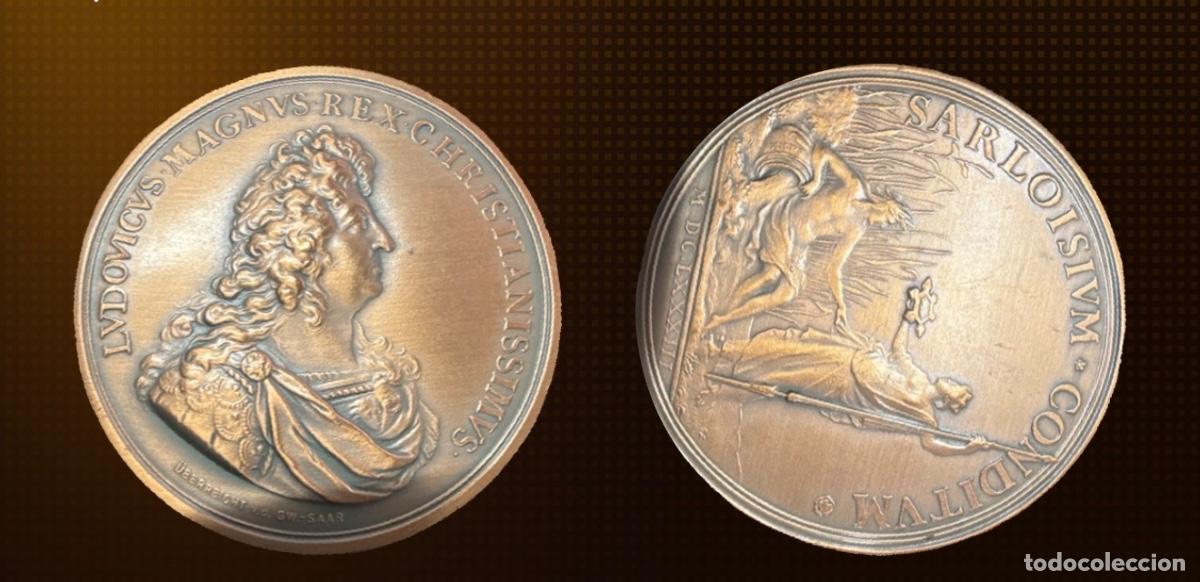 Medallas hist&oacute;ricas: GRAN MEDALLA ART&Iacute;STICA LUIS XIV &ldquo;LUDOVICUS MAGNUS&rdquo; &middot; 60 MM &middot; ESTILO BARROCO FRANC&Eacute;S