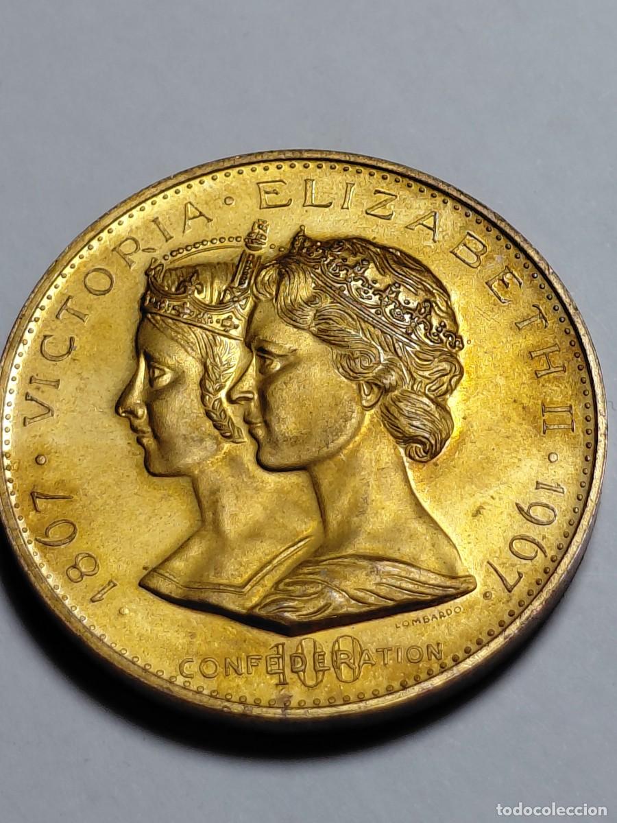 Medallas hist&oacute;ricas: CANADA - MEDALLA 2 REINAS - 1867 Centennial of Canadian Confederation 1967