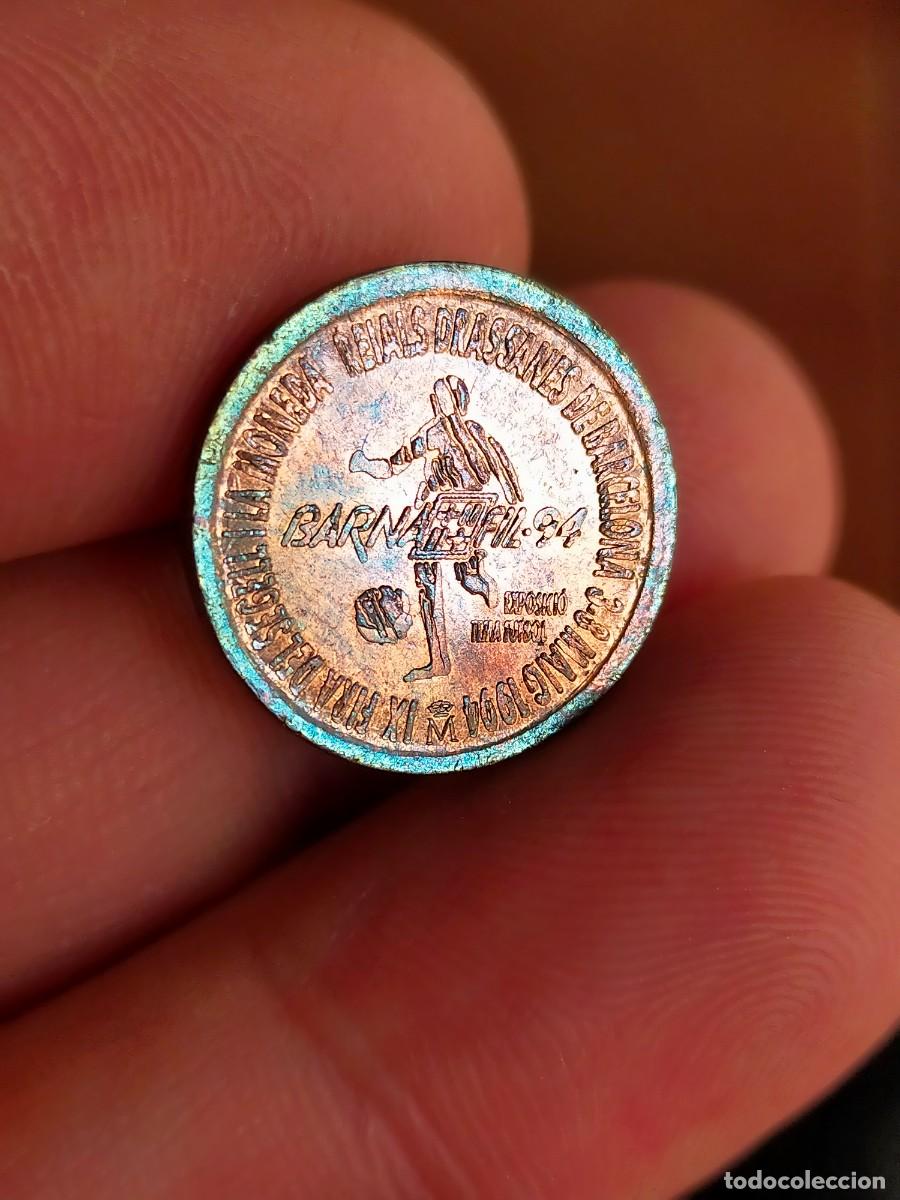 Medallas hist&oacute;ricas: MONEDA TOKEN MEDALLA EXONUMIA BARNA FIL 94 1994 BARCELONA FEMENINO FUNDACION BARCA COBRE FUTBOL