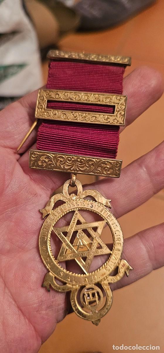 Medallas hist&oacute;ricas: Espectacular medalla masonica plata siglo XIX