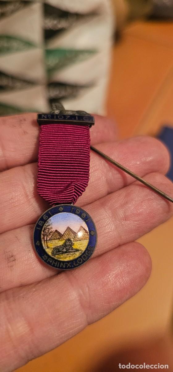Medallas hist&oacute;ricas: Espectacular medalla masonica plata mediados siglo XX