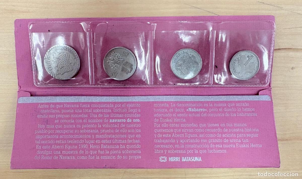 Medallas hist&oacute;ricas: BLISTER MONEDAS EUSKAL TXANPONA - NAVARRA - EUSKALERRIA - HERRI BATASUNA, 1990