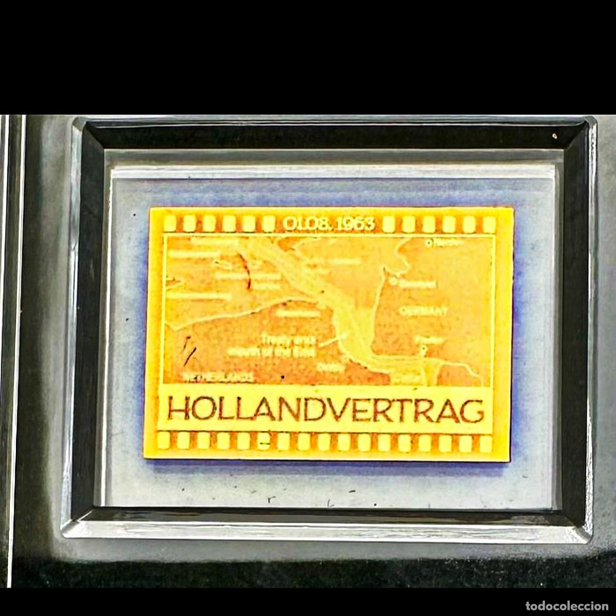 Medallas hist&oacute;ricas: MEDALLA DE ORO 24 KTES TRATADO GERMANO-HOLANDES 1960 .PESO 1 / 1000 OZ