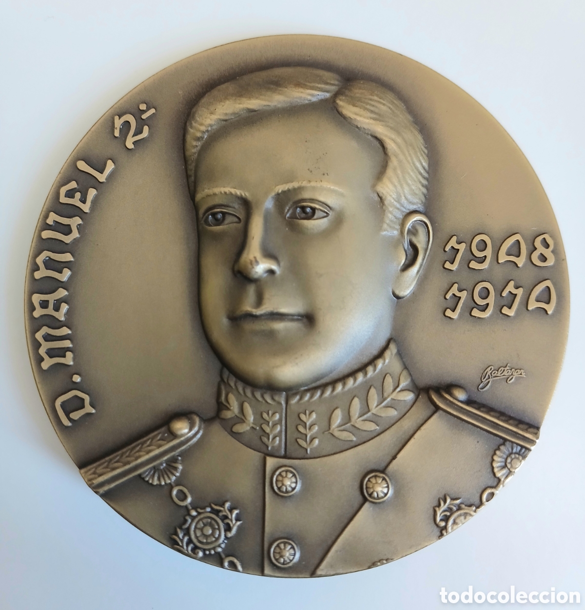 Medallas hist&oacute;ricas: Medalla 230gr. Bronce D. Manuel II - Proclamaci&oacute;n de la Rep&uacute;blica Portuguesa - Ed. Limitada 64/750