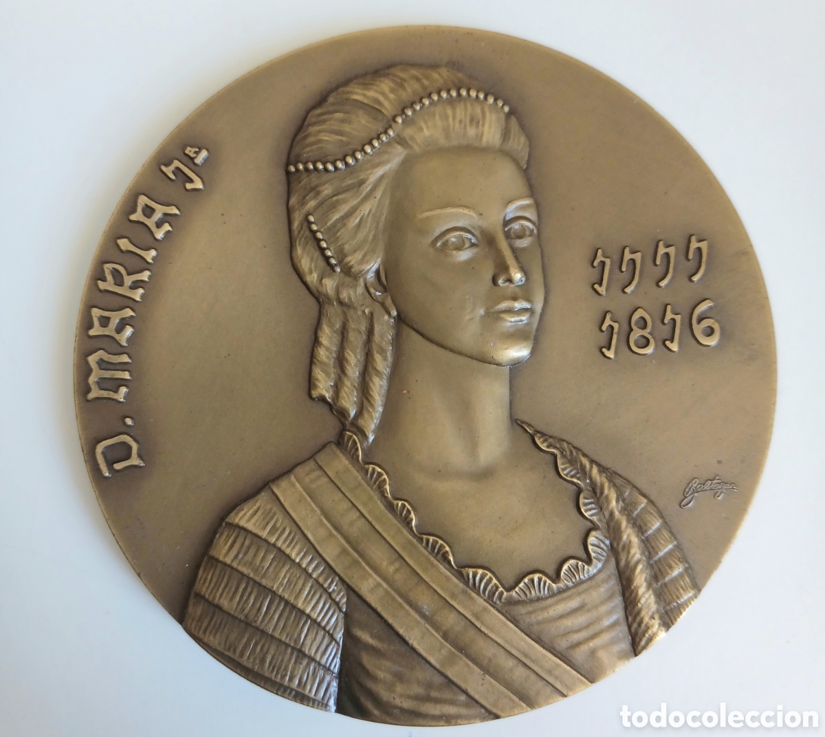 Medallas hist&oacute;ricas: Medalla 200gr. Bronce numerada - D. Maria I (1777-1816) - Demiss&atilde;o do Marqu&ecirc;s de Pombal - Baltazar