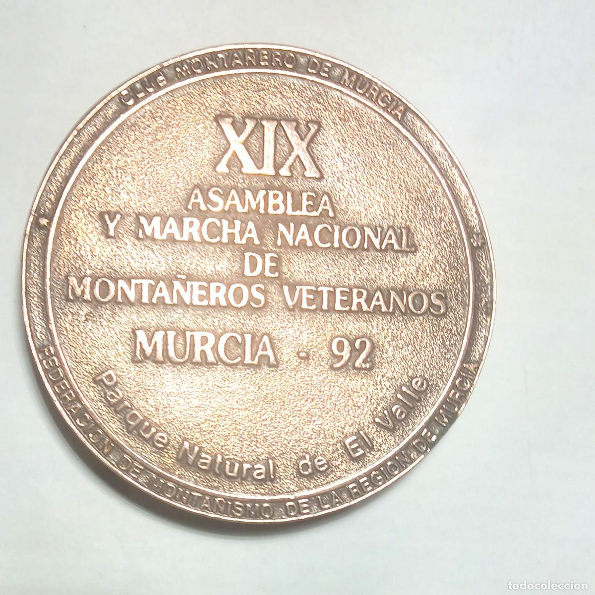 Historical Medals: Medalla bronce Marcha Nacional de Monta&ntilde;eros Veteranos Regi&oacute;n de Murcia a&ntilde;o 1992