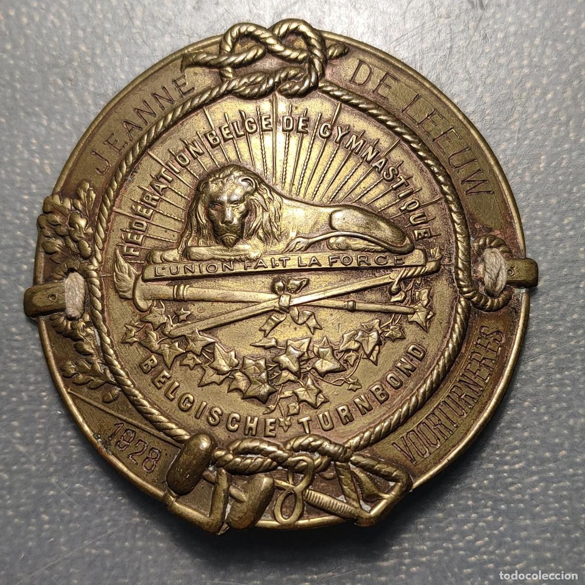 Medallas hist&oacute;ricas: BELGICA BELGIUM FEDERACION BELGA DE GIMNASIA PLACA 1828 55x56mm