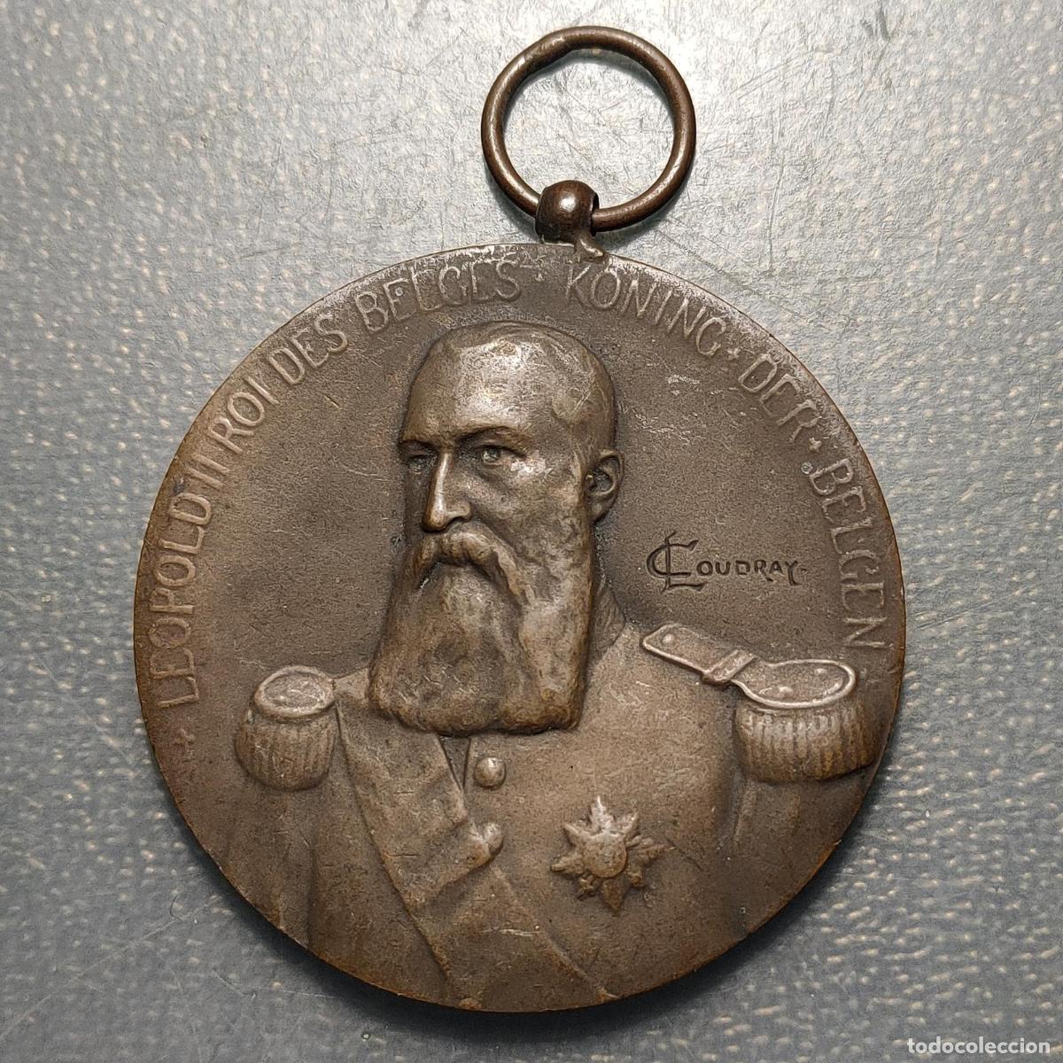 Medallas hist&oacute;ricas: BELGICA BELGIUM BRUSELAS LEOPOLD II MEDALLA 1906 SOCIEDAD BELGA MEJORIA RAZAS BOVINAS
