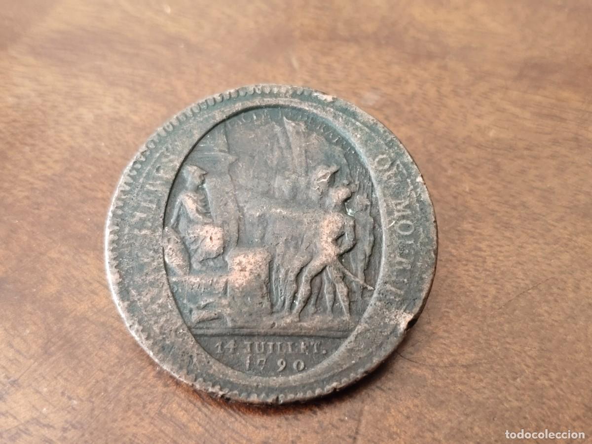 Medallas hist&oacute;ricas: Francia. Medalla a&ntilde;o 1792 conmemorativa del 14 de Julio de 1790.
