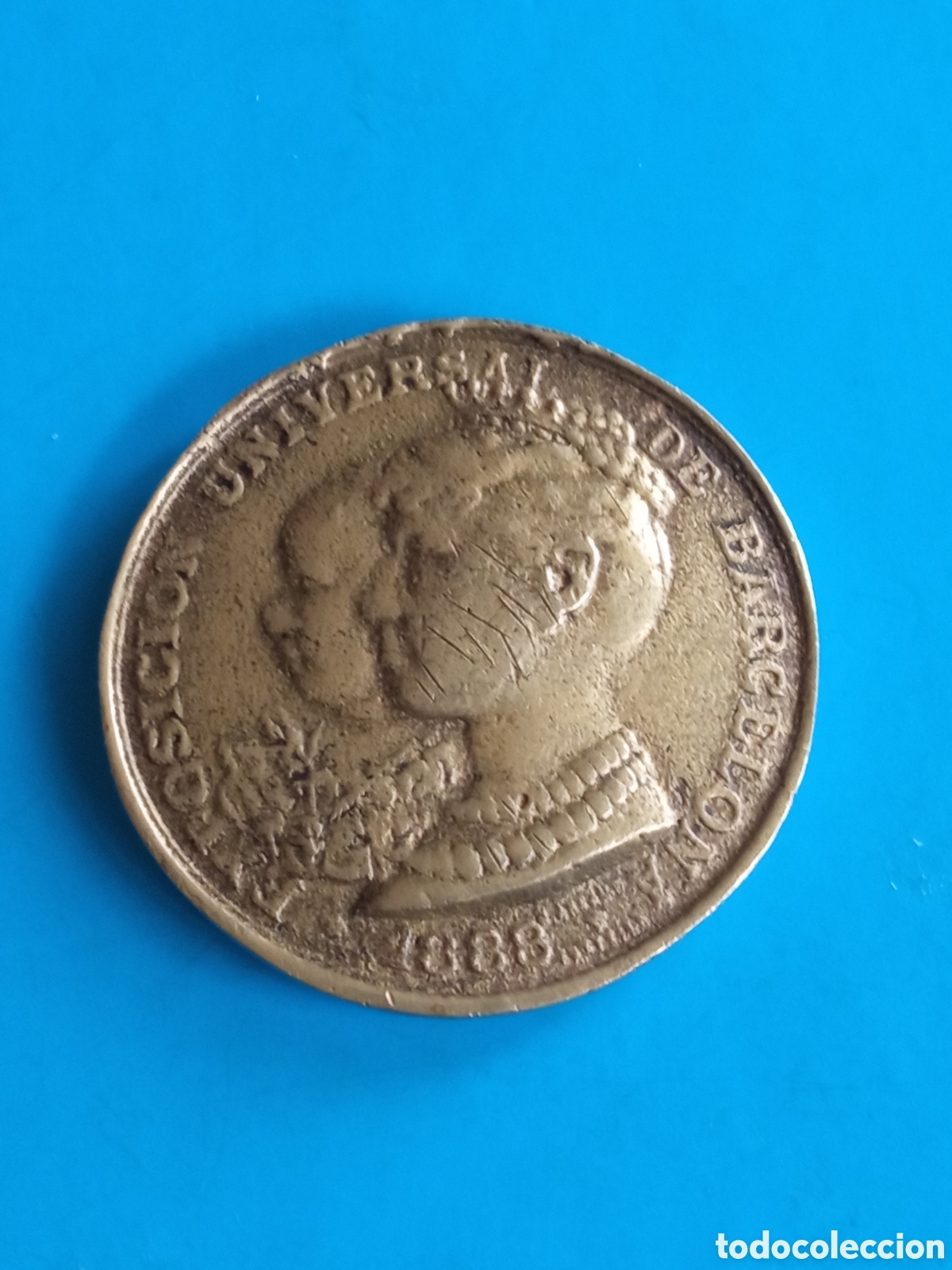 Medallas hist&oacute;ricas: Medalla de la Exposici&oacute;n Universal de Barcelona de 1888,mide 48 mm de di&aacute;metro