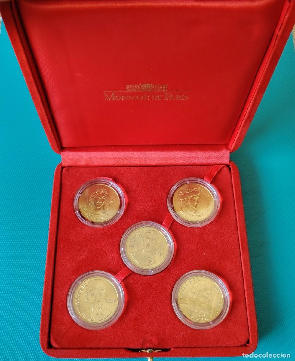 Medallas hist&oacute;ricas: ESTUCHE DE 5 MEDALLAS DE FRANCIA - LE TRESOR DE CLOVIS - MONNAIE DE PARIS - COMO NUEVO - 251HKL