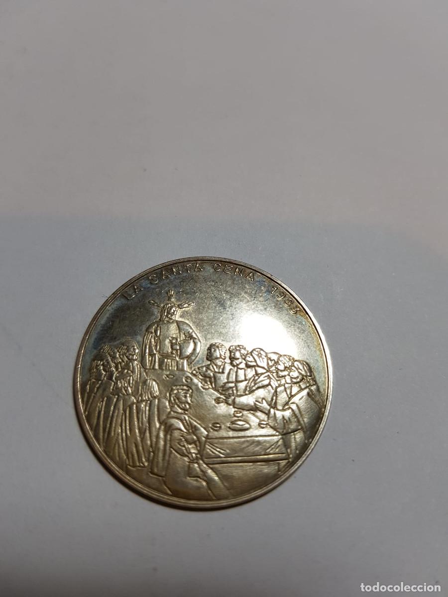 Medallas hist&oacute;ricas: MEDALLA HERMANDAD EUCARISTICA DE LA SANTA CENA Y MARIA SANTICIMA DE FE Y CARIDAD-PLATA