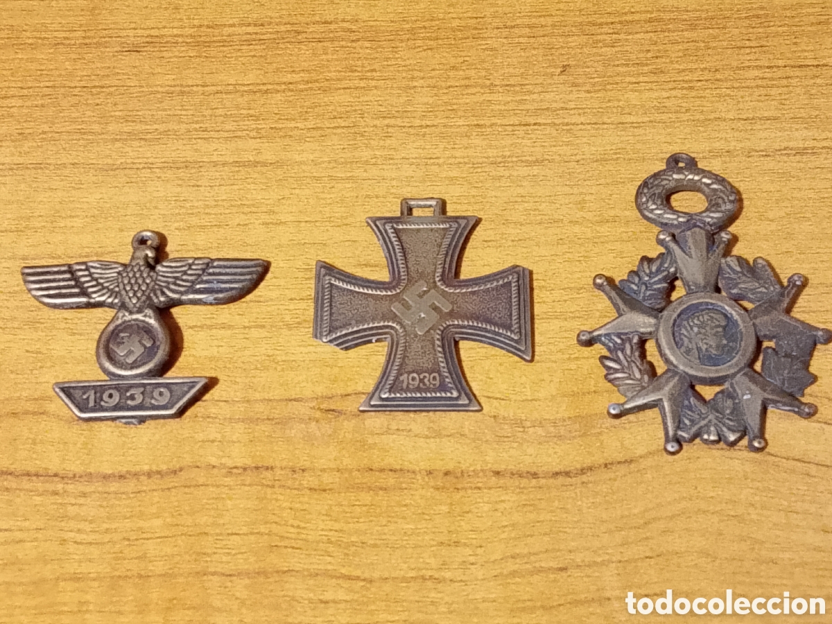 Medallas hist&oacute;ricas: Lote 3 medallas o insignias de &eacute;poca nazi creo q r&eacute;plicas ver imagenes