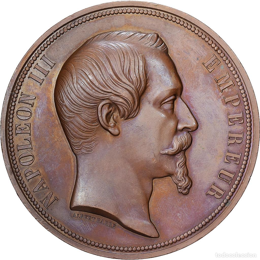 Medallas hist&oacute;ricas: [#1528781] Francia, medalla, Napoleon III re&ccedil;oit la Reine d'Angleterre &agrave; Boulogne, 1855