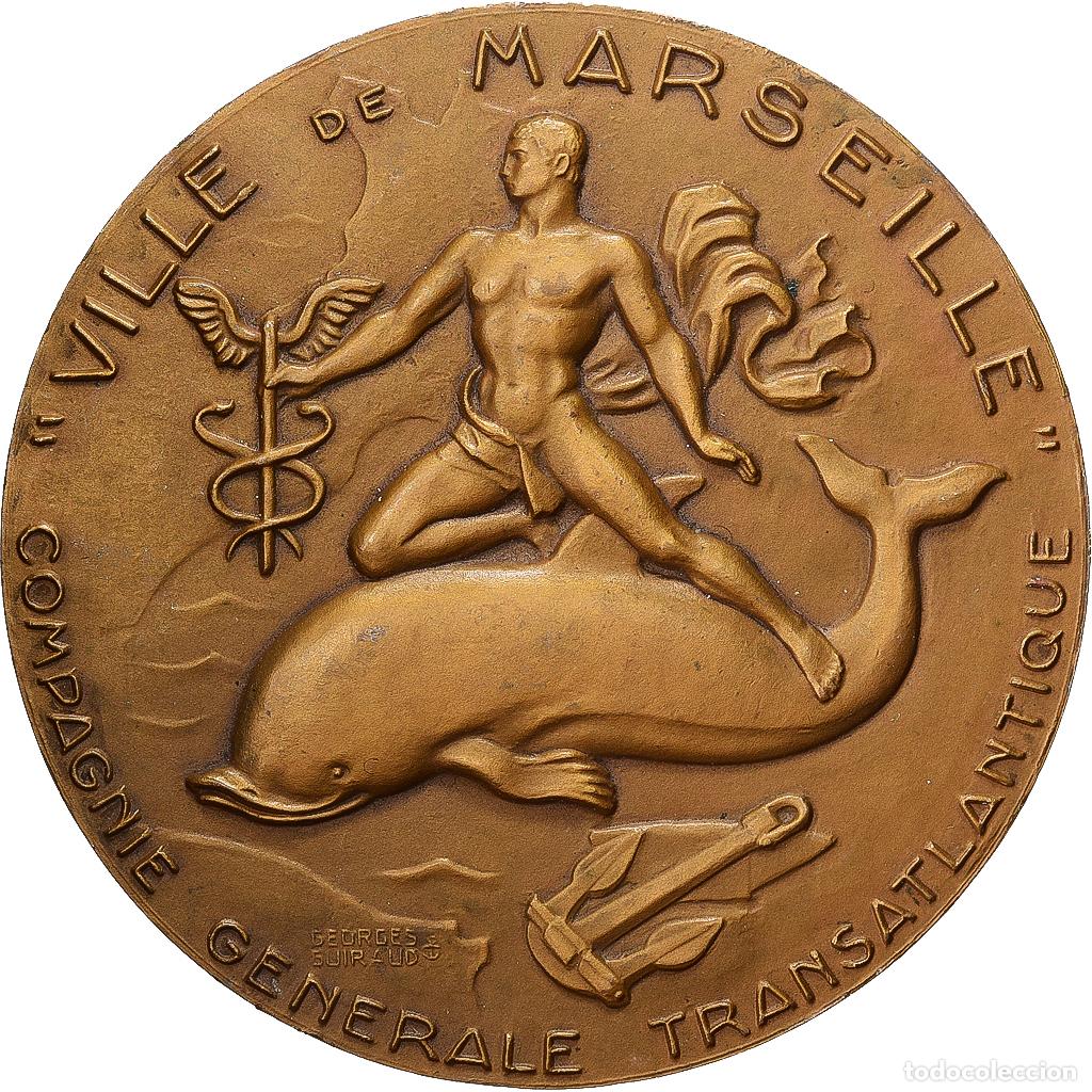 Medallas hist&oacute;ricas: [#1529433] Francia, medalla, Compagnie G&eacute;n&eacute;rale Transatlantique, Ville de Marseille