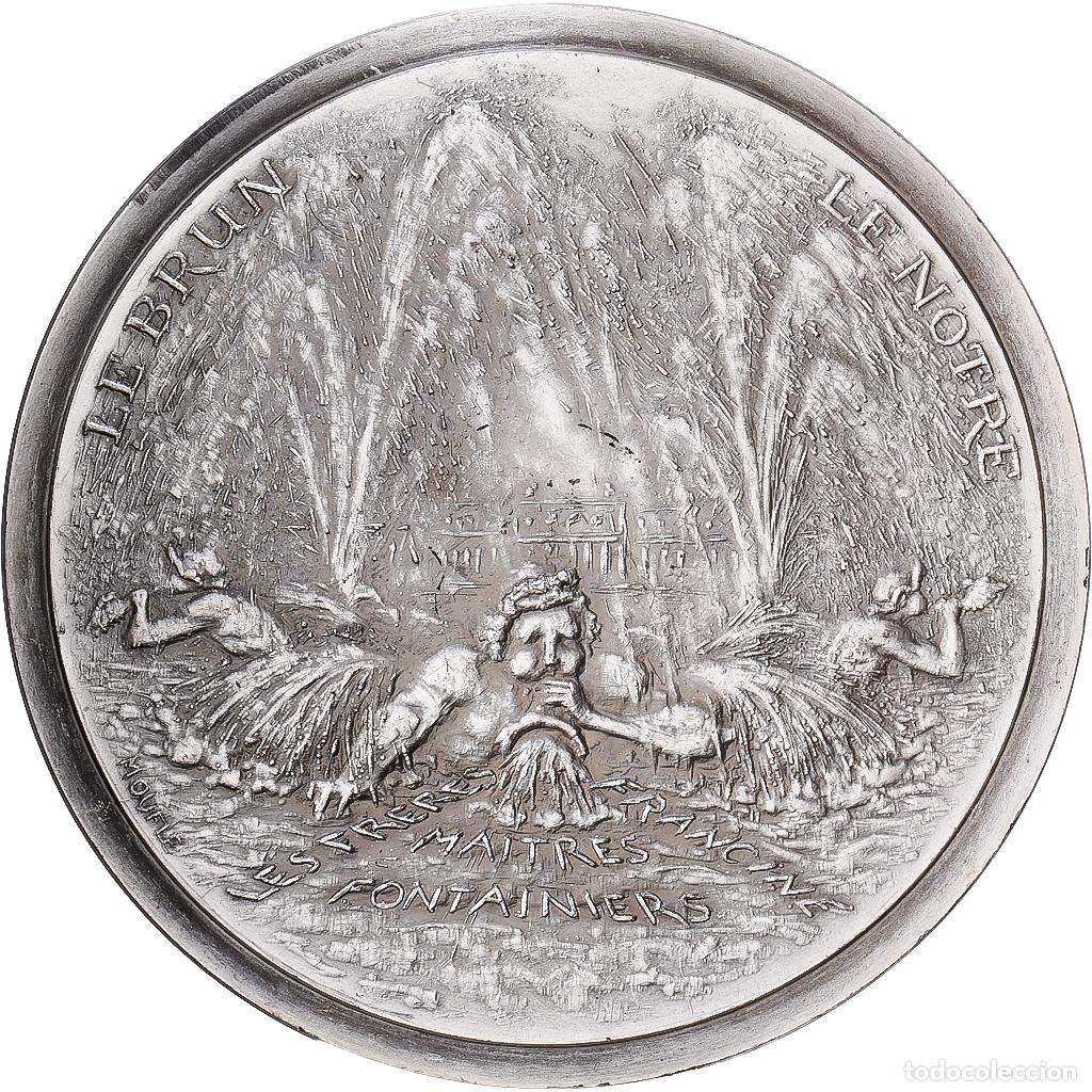Medallas hist&oacute;ricas: [#1528973] Francia, medalla, Les Grandes Eaux de Versailles, Lebrun-Lenotre, 1973, Copper