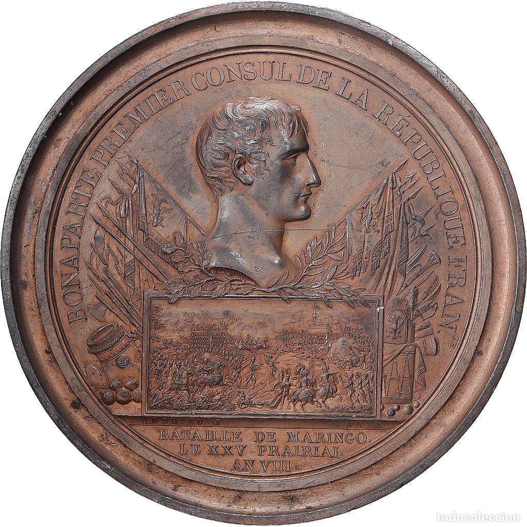 Medallas hist&oacute;ricas: [#1529225] Francia, medalla, Napoleon Ier , Bataille de Marengo, An X (1802), Bronzed Tin