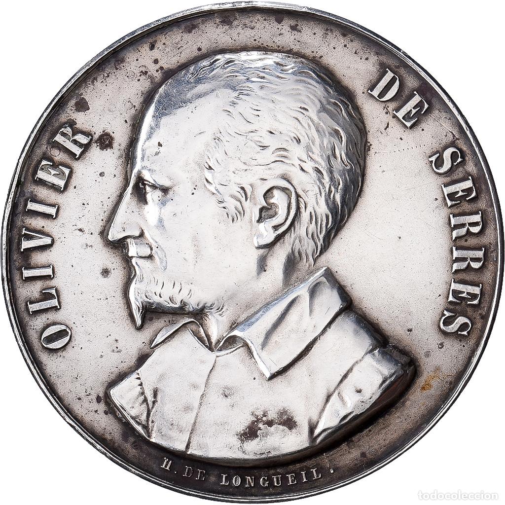 Medallas hist&oacute;ricas: [#1529022] Francia, medalla, Olivier de Serres, Soci&eacute;t&eacute; d'Agriculture d'Indre-et-Loire