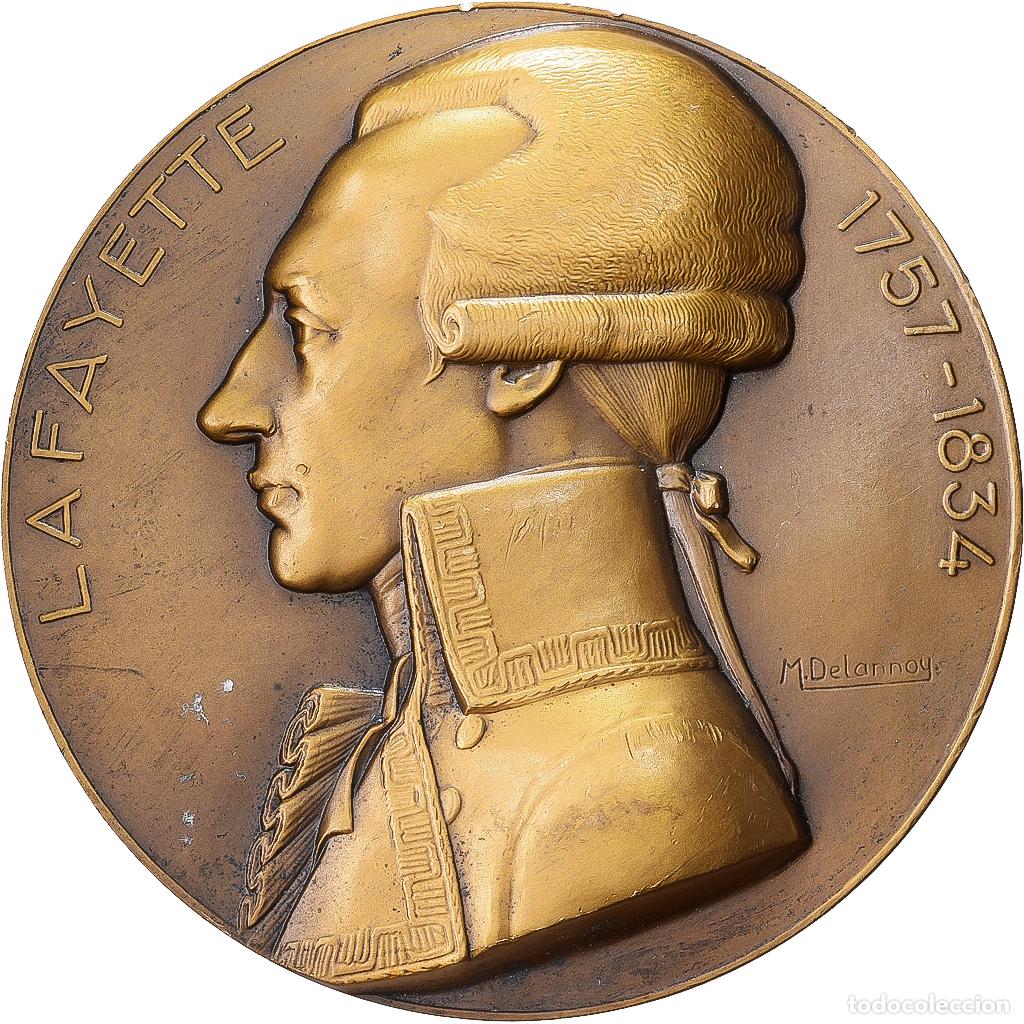 Medallas hist&oacute;ricas: [#1529365] Francia, medalla, Compagnie G&eacute;n&eacute;rale Transatlantique, Paquebot Lafayette