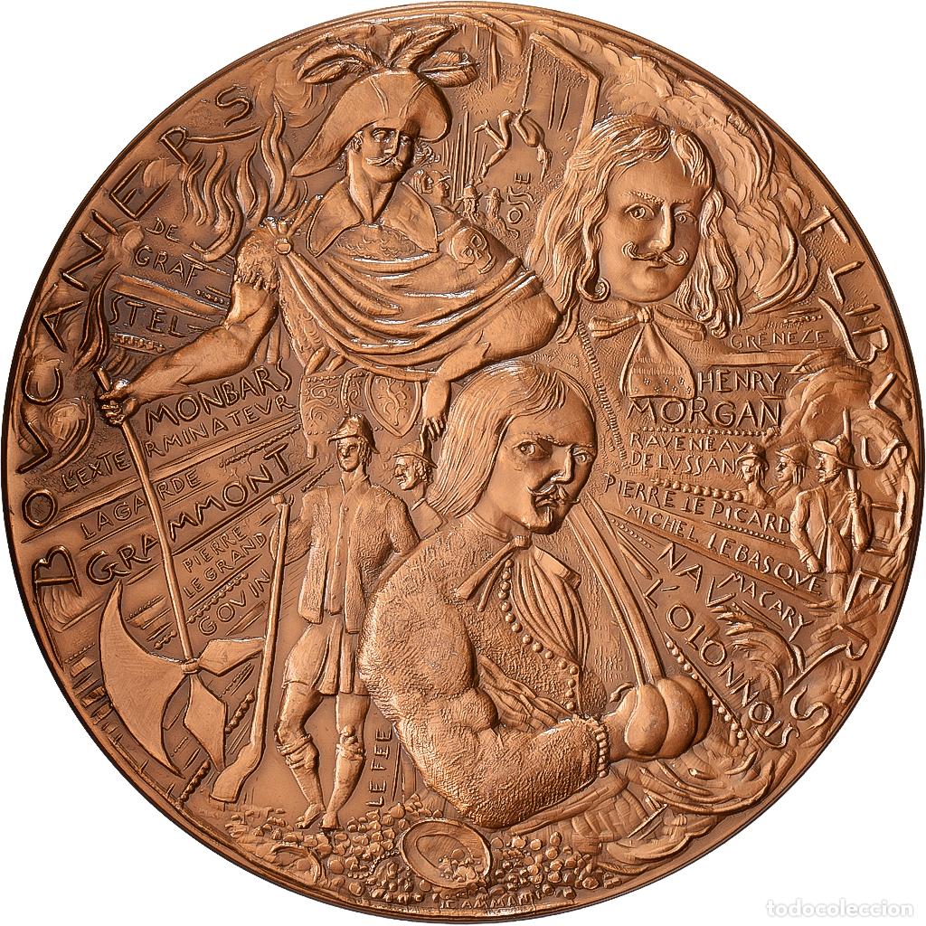 Medallas hist&oacute;ricas: [#1528974] Francia, medalla, Boucaniers et Flibustiers, 1978, Bronce, Ammann, SC