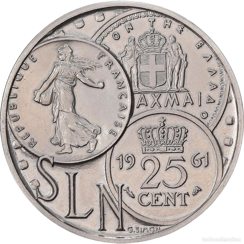 Medallas hist&oacute;ricas: [#1529314] Francia, medalla, Nouvelle Cal&eacute;donie, Soci&eacute;t&eacute; Le Nickel, N&iacute;quel, Simon, SC
