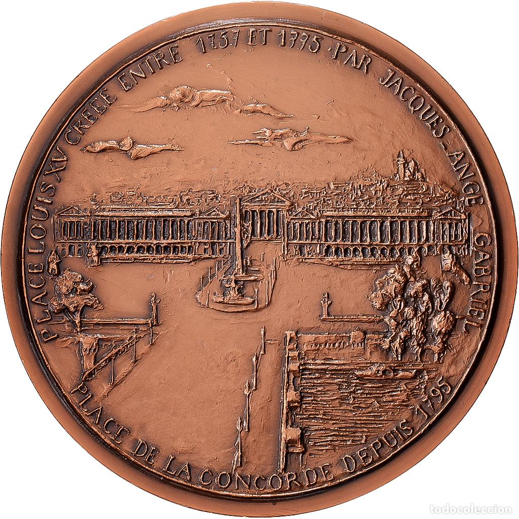 Medallas hist&oacute;ricas: [#1528971] Francia, medalla, Paris - Place de la Concorde, 1988, Cobre, Boyer, SC