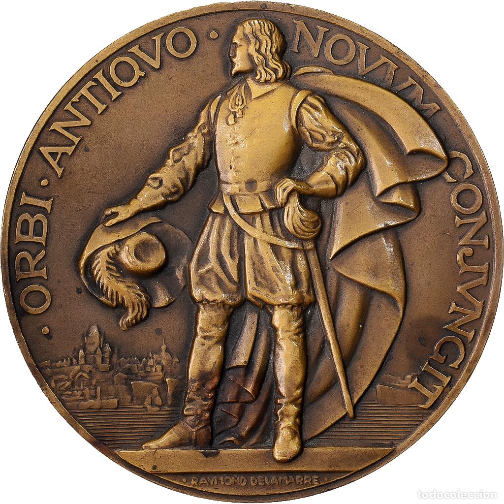 Medallas hist&oacute;ricas: [#1529027] Francia, medalla, Compagnie G&eacute;n&eacute;rale Transatlantique, Champlain, 1932, Bronce