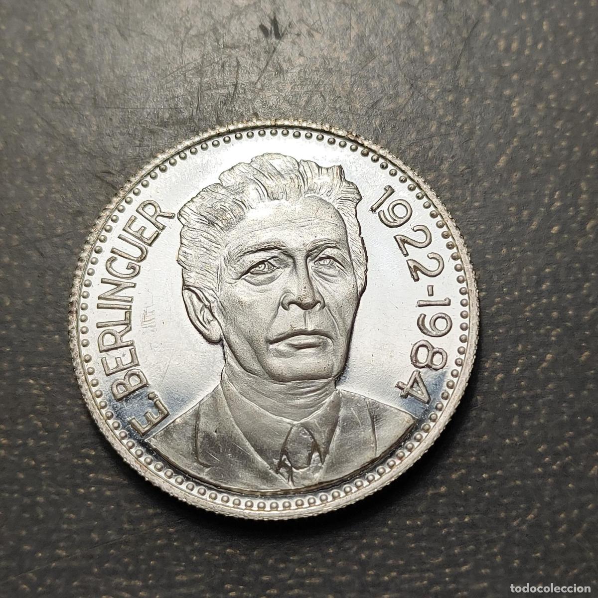 Medallas hist&oacute;ricas: ITALIA MEDALLA ENRICO BERLINGUER LIDER SOCIALISTA (1922-1984) 35 mm