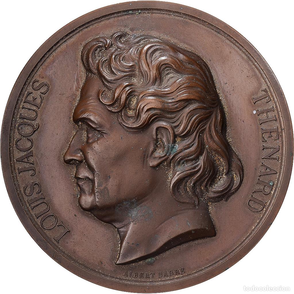 Medallas hist&oacute;ricas: [#1529362] Francia, medalla, A la m&eacute;moire de Louis Jacques Th&eacute;nard, 1858, Cobre, Barre