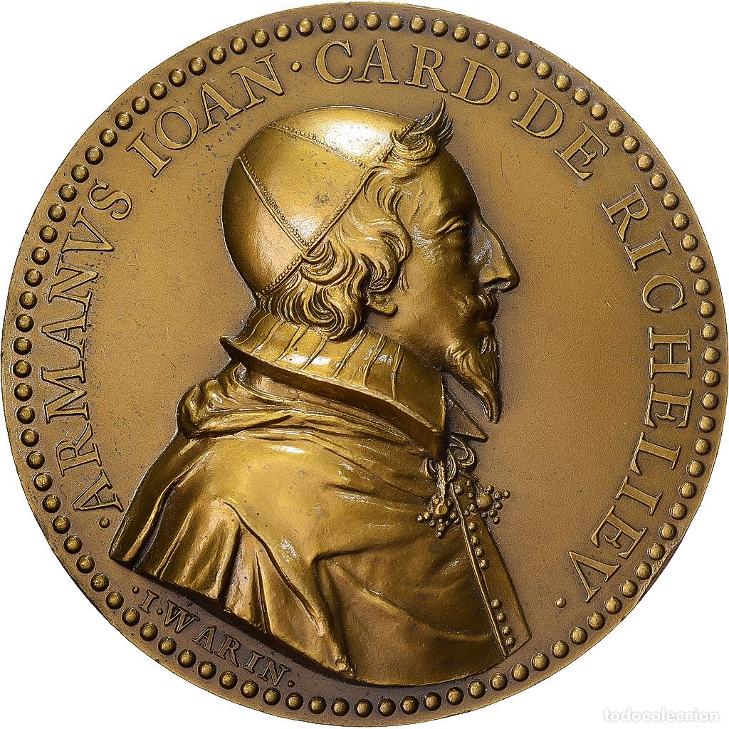 Medallas hist&oacute;ricas: [#1528787] Francia, medalla, Le Cardinal de Richelieu, Bronce, Warin, SC