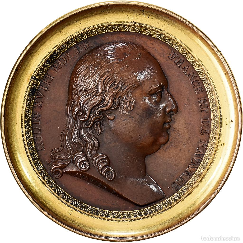 Medallas hist&oacute;ricas: [#1529024] Francia, medalla, Louis XVIII, Il porte la paix du monde, 1814, Cobre, Andrieu