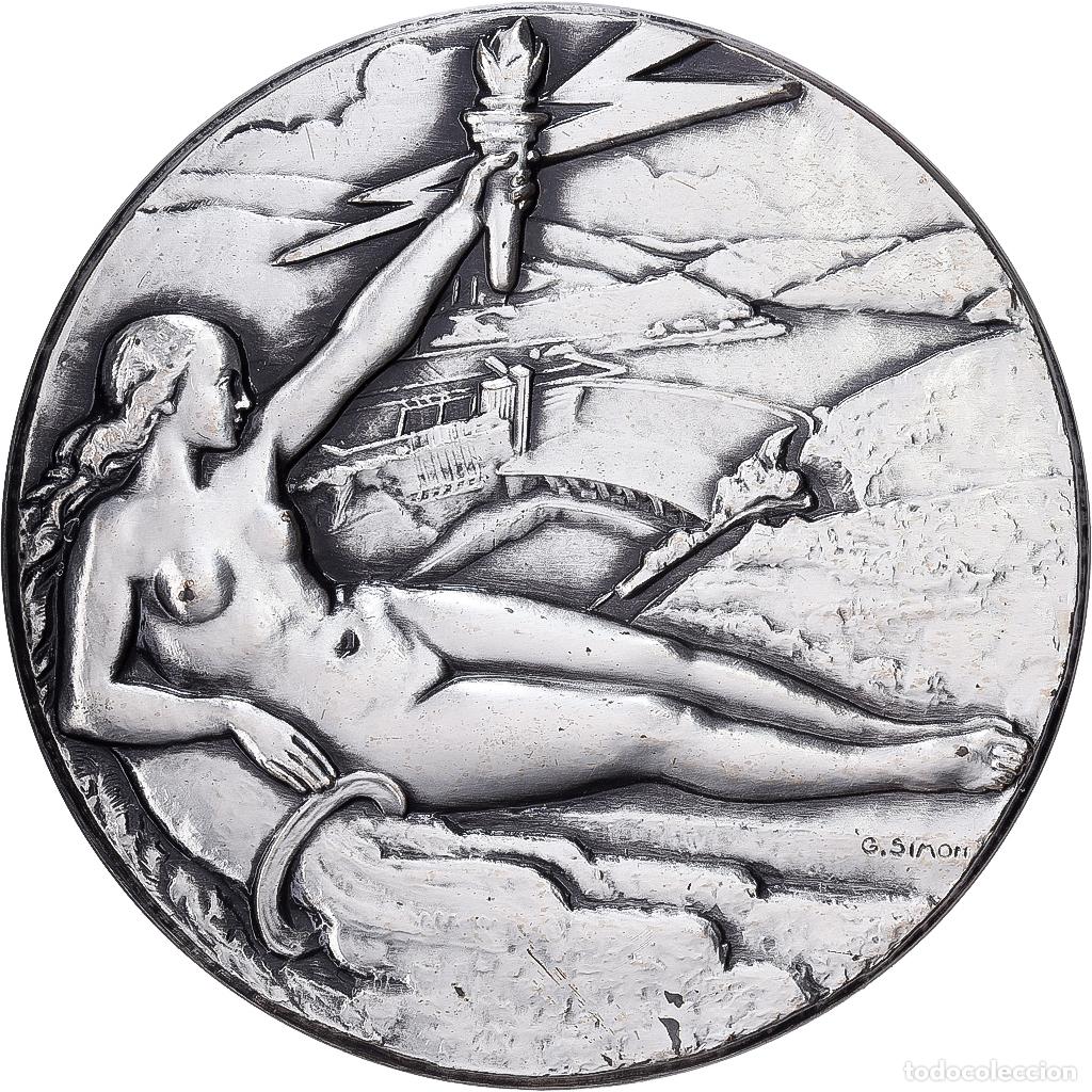 Medallas hist&oacute;ricas: [#1529119] Francia, medalla, R.M.G, 1970, Bronce plateado, Simon, Gaz de Bordeaux, SC