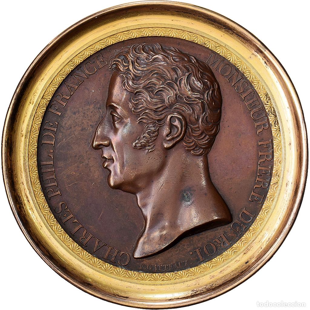 Medallas hist&oacute;ricas: [#1529025] Francia, medalla, Visite &agrave; la Monnaie, Charles-Philippe de France, 1818