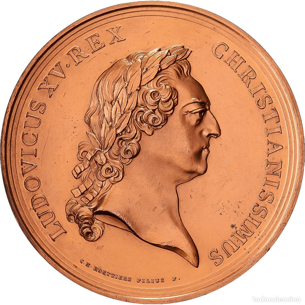 Medallas hist&oacute;ricas: [#1528972] Francia, medalla, Louis XV, Construction de l'H&ocirc;tel des Monnaies, Cobre