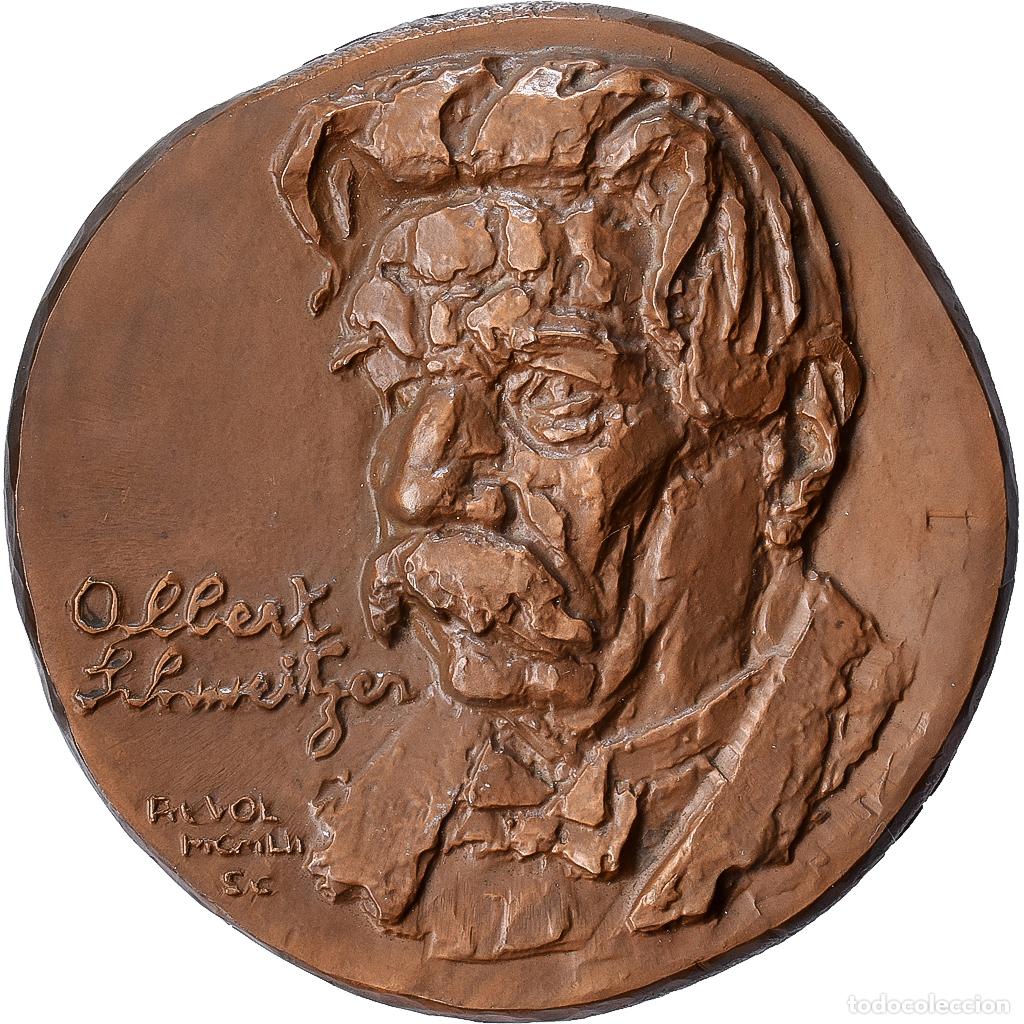 Medallas hist&oacute;ricas: [#1528958] Francia, medalla, Albert Schweitzer, Bronce, Revol, SC