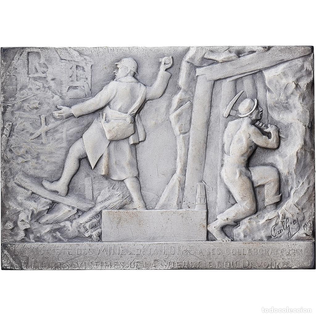 Medallas hist&oacute;ricas: [#1529142] Francia, medalla, Soci&eacute;t&eacute; des Mines de la Loire, 1919, Bronce plateado, Graf