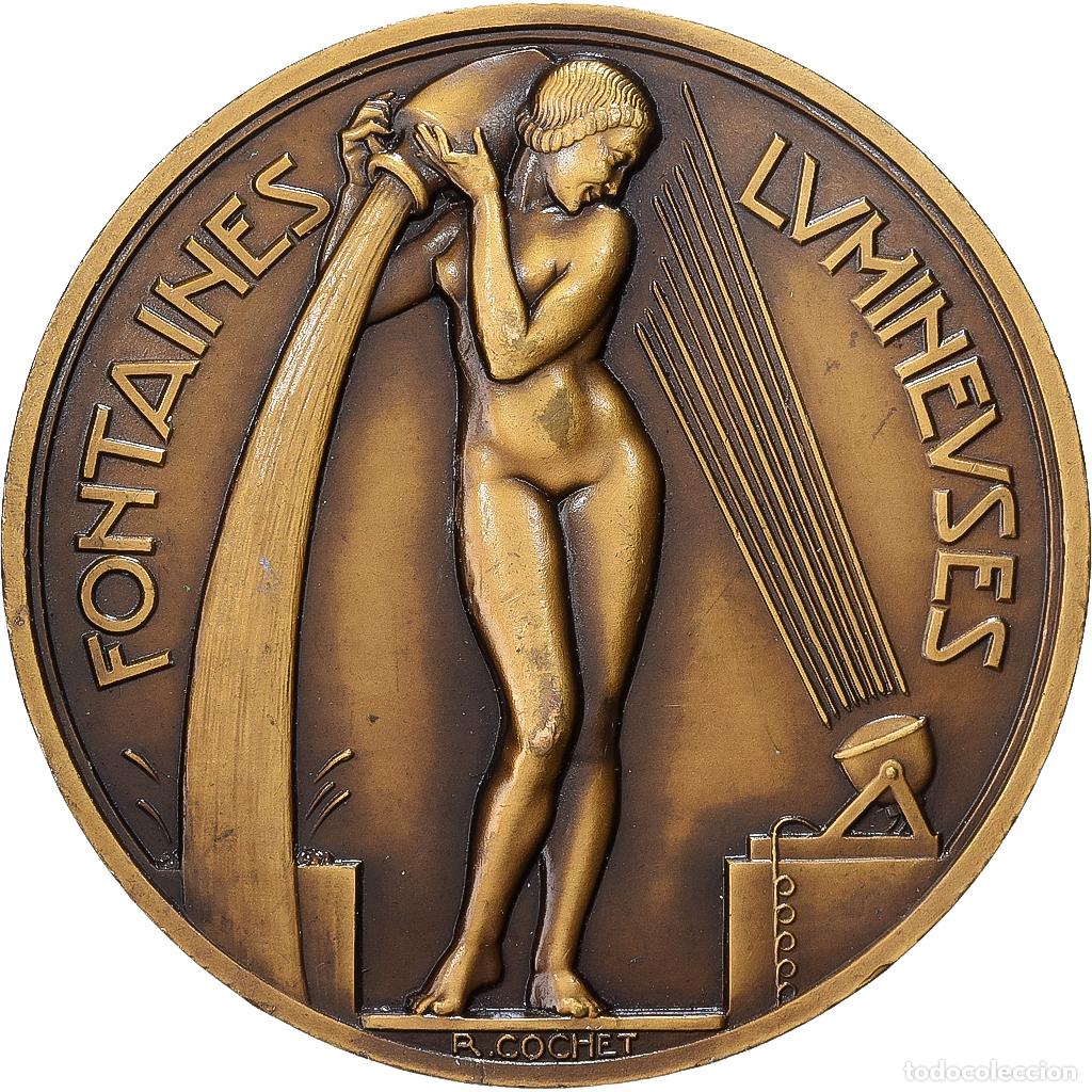 Medallas hist&oacute;ricas: [#1529442] Francia, medalla, Exposition de Paris, Fontaines Lumineuses, 1937, Bronce