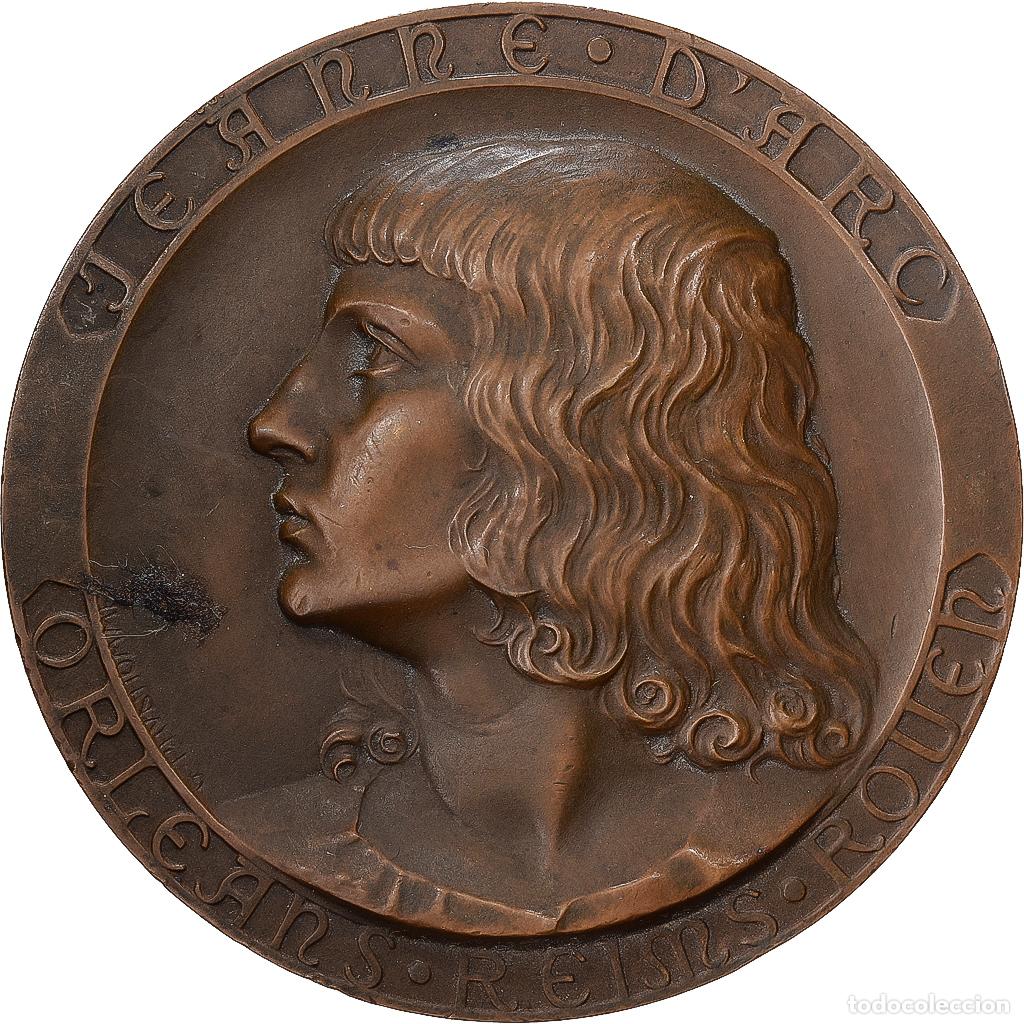 Medallas hist&oacute;ricas: [#1528945] Francia, medalla, Jeanne d'Arc, Croiseur Ecole, Bronce, Prud'homme.G, MBC+