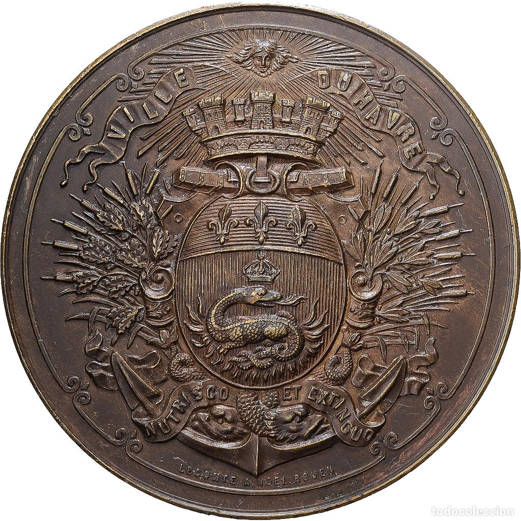 Medallas hist&oacute;ricas: [#1529408] Francia, medalla, Soci&eacute;t&eacute; des R&eacute;gates du Havre, Bronce, Lecomte, MBC