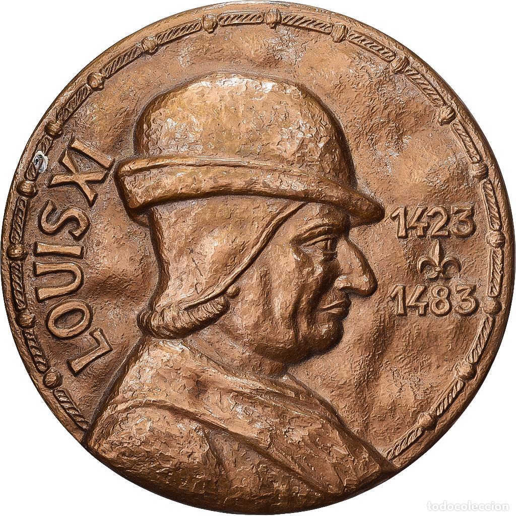Medallas hist&oacute;ricas: [#1528794] Francia, medalla, Louis XI, Cl&eacute;ry Saint-Andr&eacute;, 1975, Bronce, Coutr&eacute;