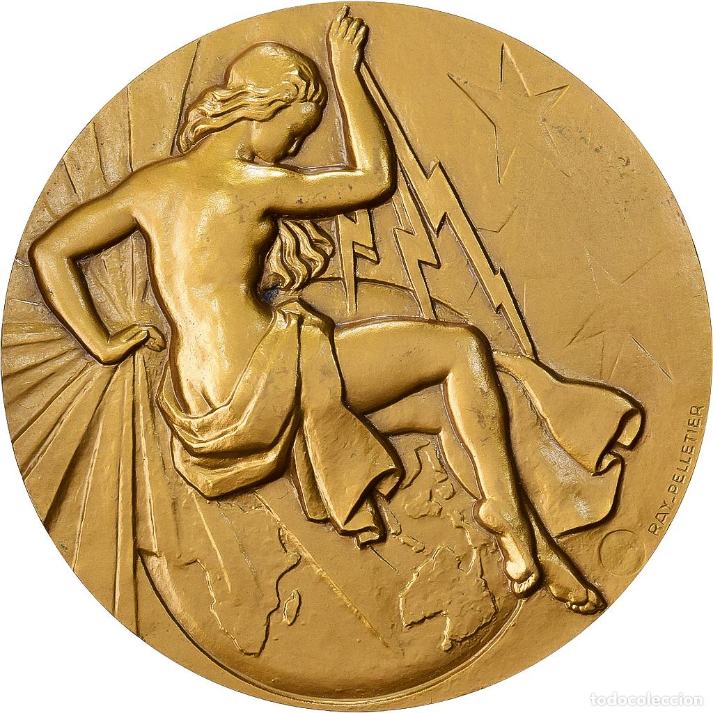 Medallas hist&oacute;ricas: [#1529029] Francia, medalla, Art D&eacute;co, Syndicat G&eacute;n&eacute;ral de la Construction Electrique