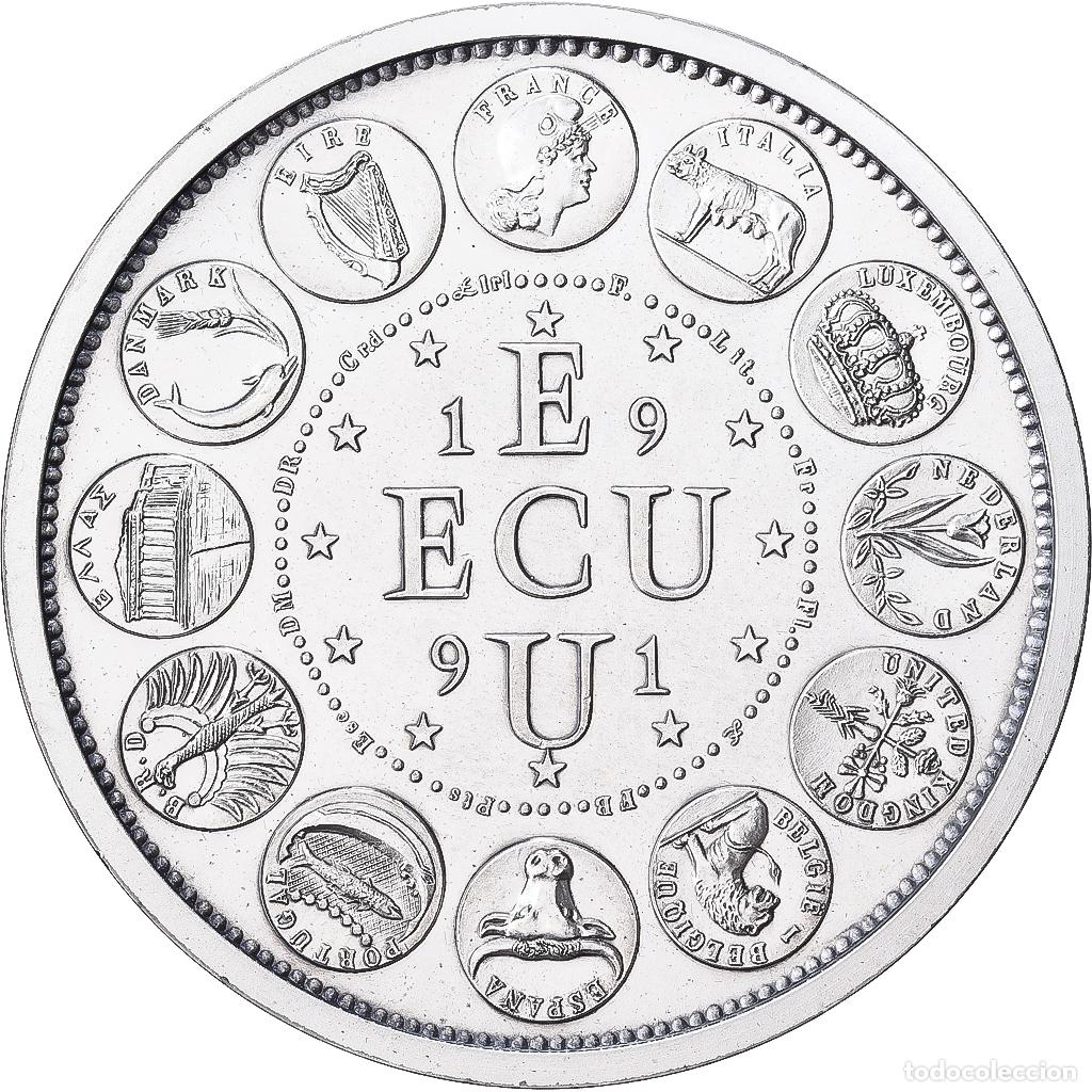 Medallas hist&oacute;ricas: [#1529290] Francia, medalla, Ecu Europa, Marianne, 1991, Bronze Florentin, Rodier