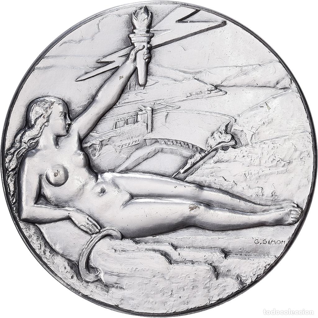 Medallas hist&oacute;ricas: [#1529120] Francia, medalla, R.M.G, 1975, Bronce plateado, Simon, Gaz de Bordeaux, SC