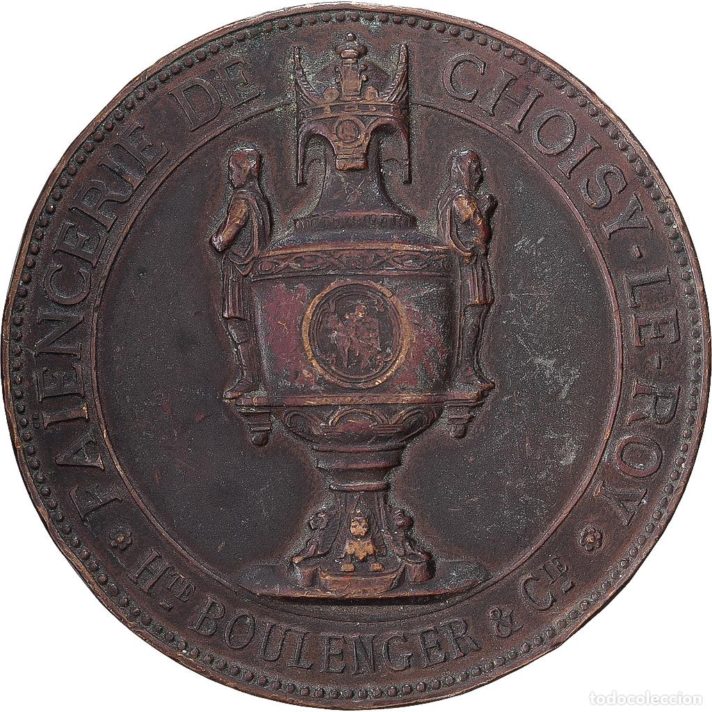 Medallas hist&oacute;ricas: [#1529123] Francia, medalla, Faiencerie de Choisy-Le-Roy, 1896, Bronce, MBC