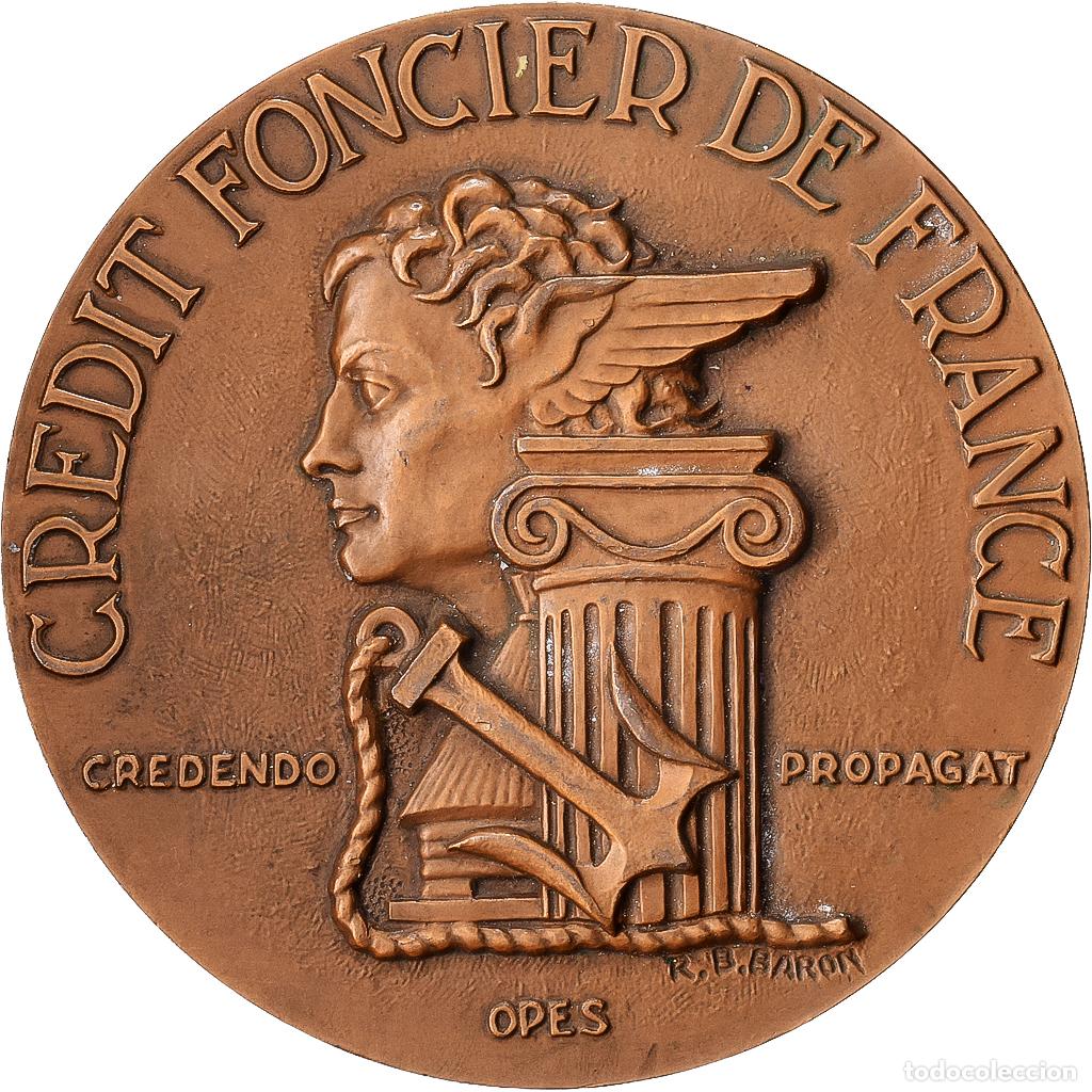 Medallas hist&oacute;ricas: [#1529109] Francia, medalla, Banque, Cr&eacute;dit Foncier de France, 1952, Bronce, Baron, SC